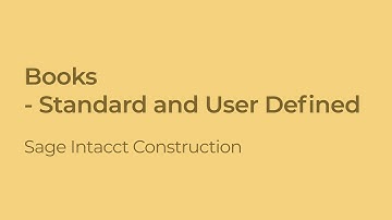 Reporting Books in Sage Intacct Construction: Standard & User-Defined