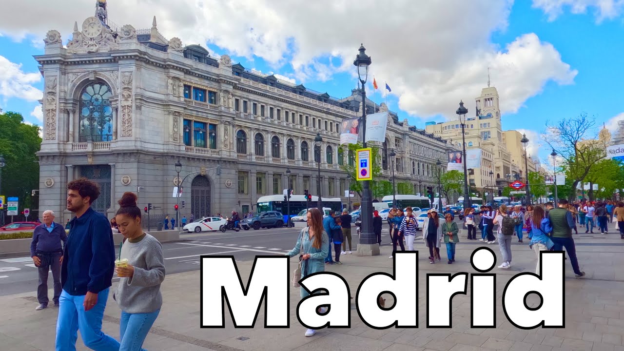 Madrid walking tour city center Spain | May 2023 suny day