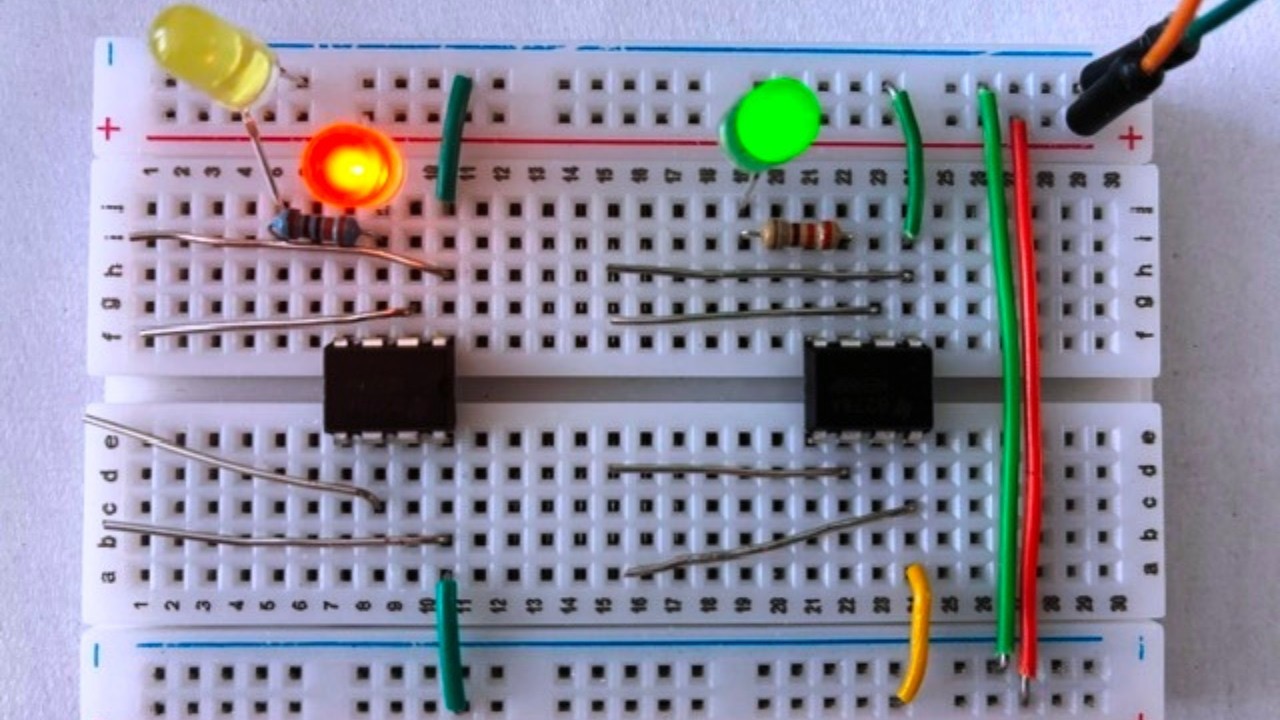 555 / NE555 TOUCH SWITCHES on breadboard with explanation - YouTube