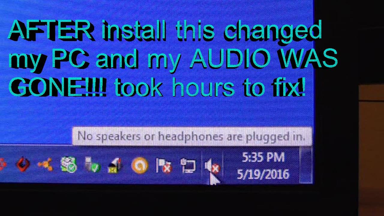 No speakers or headphones are plugged in HOW TO FIX THIS - YouTube