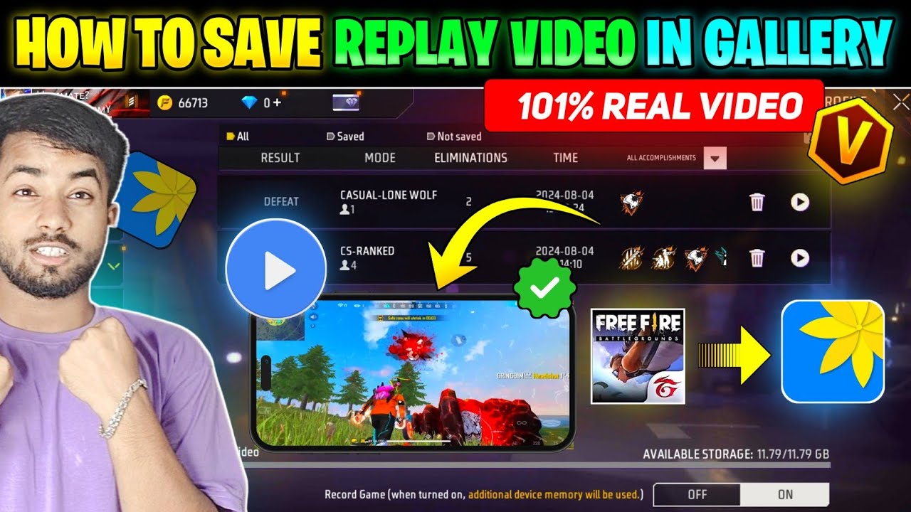 How To Save Free Fire Replay Video In Gallery || Free Fire Record Video Save To Gallery