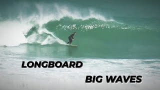 LONGBOARD surfing BIG WAVES Magnet Bay - PART 2. SURF!