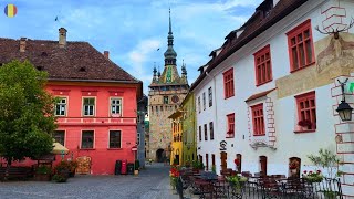 Travel vlog - 6AM Walk in One of Europe's Last Inhabited Medieval Citadels | Sighişoara, Romania 4K