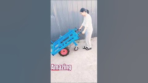 Electric tricycle 🛒! Self unloading trucks! Agrectual Trolley! #one machine for multiple uses #video