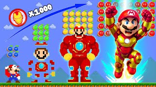 Mario Growing Uo but Every Seed Makes Mario Becomes Iron Man | ADN MARIO GAME 