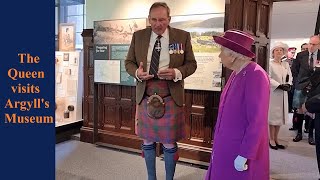 Queen Elizabeth II visits the newly renovated Argyll&#39;s Museum at Stirling Castle