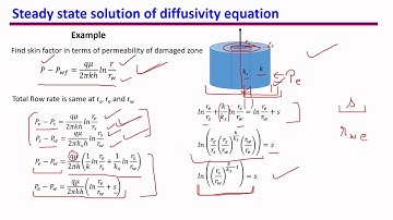 23. Steady state solution of pressure diffusivity equation in oil reservoirs: Application