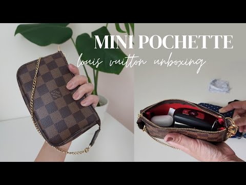 LOUIS VUITTON MINI POCHETTE  Unboxing and ways to wear this mini bag! 