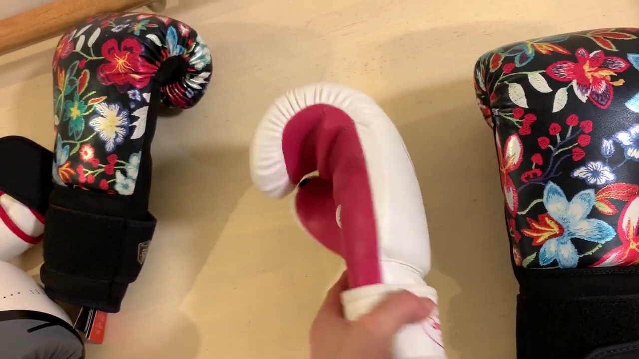 floral boxing gloves