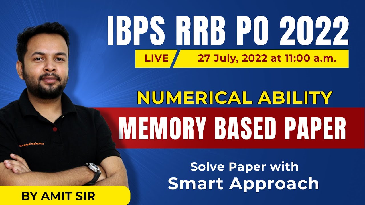 IBPS RRB PO 2022 | Maths | Numerical Ability | Memory Based Paper | By ...