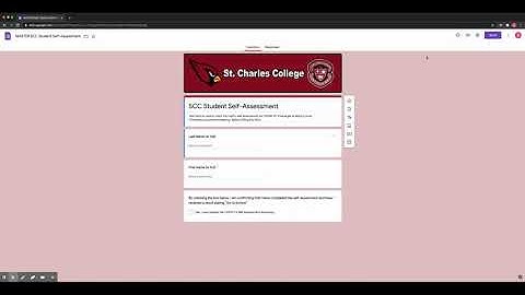 Part 1   Student Self Assessment  setting up the form and sheet
