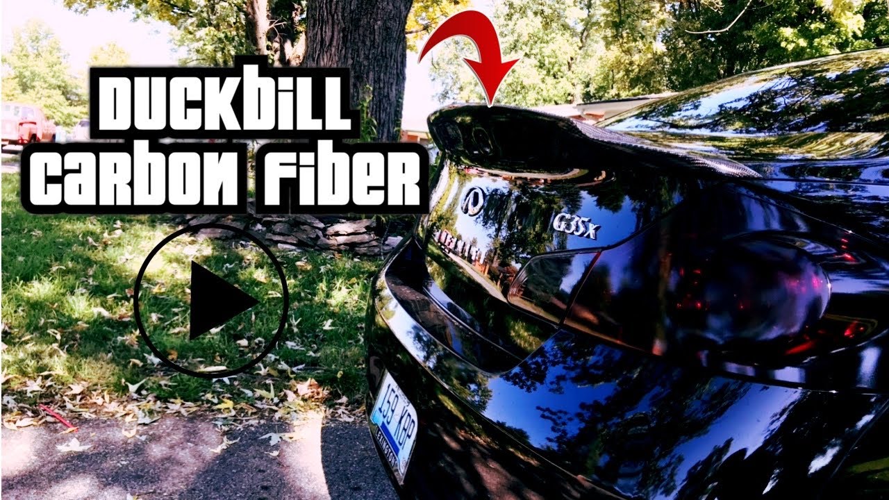 G35 SEDAN DUCKBILL  SPOILER INSTALL (carbon fiber)