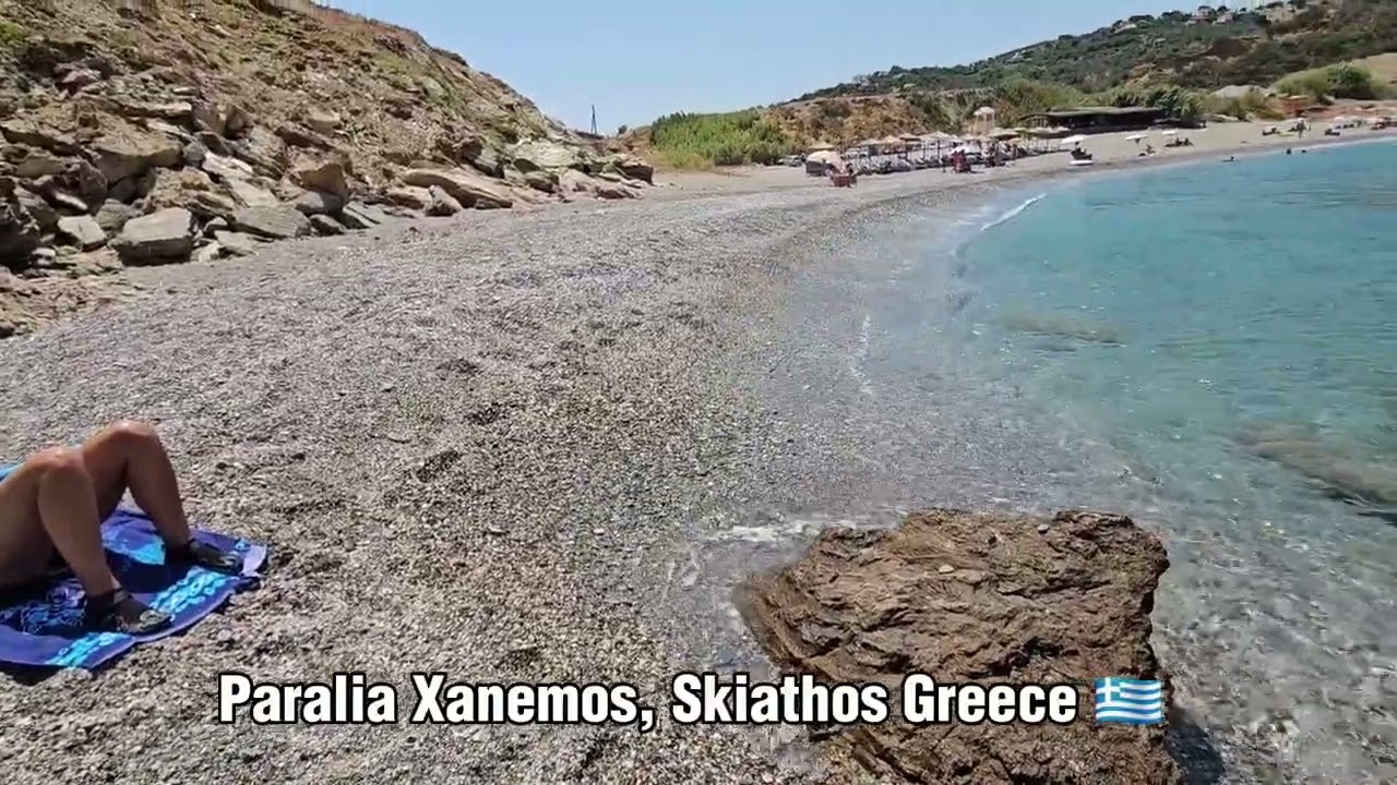 Greece Xanamos Beach ⛱️ 🇬🇷 Skiathos Islands July 2025