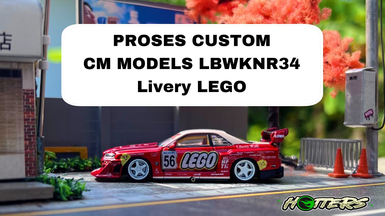Custom Cm models nissan r34 lbwk livery lego