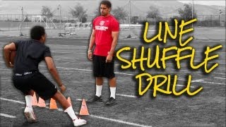 Running Back Drills  Press the Line / Side Shuffle