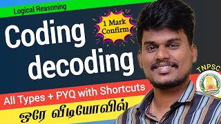 Famous This one video is enough🔥| Coding - decoding completed |Tnpsc maths Group 4/2/2A| Logical Reasoning Wealth