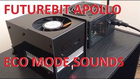 FutureBit Apollo ASIC Miner ECO mode Fan Noise