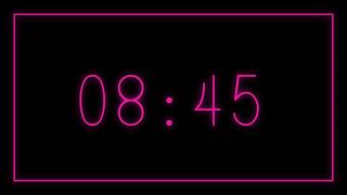 10 minute timer (600 seconds) | Pink neon dark mode timer countdown