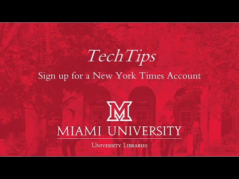 TechTips: Sign up for New York Times Subscription