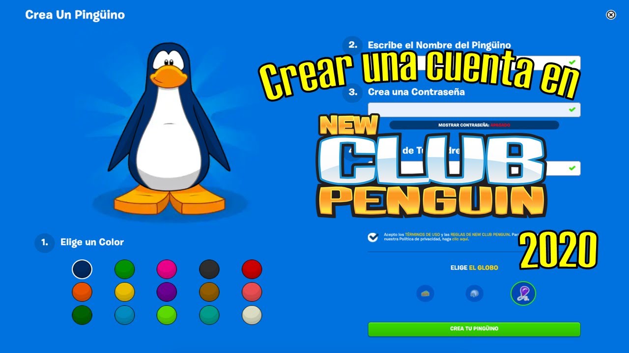 Cómo crear una cuenta en New Club Penguin - YouTube