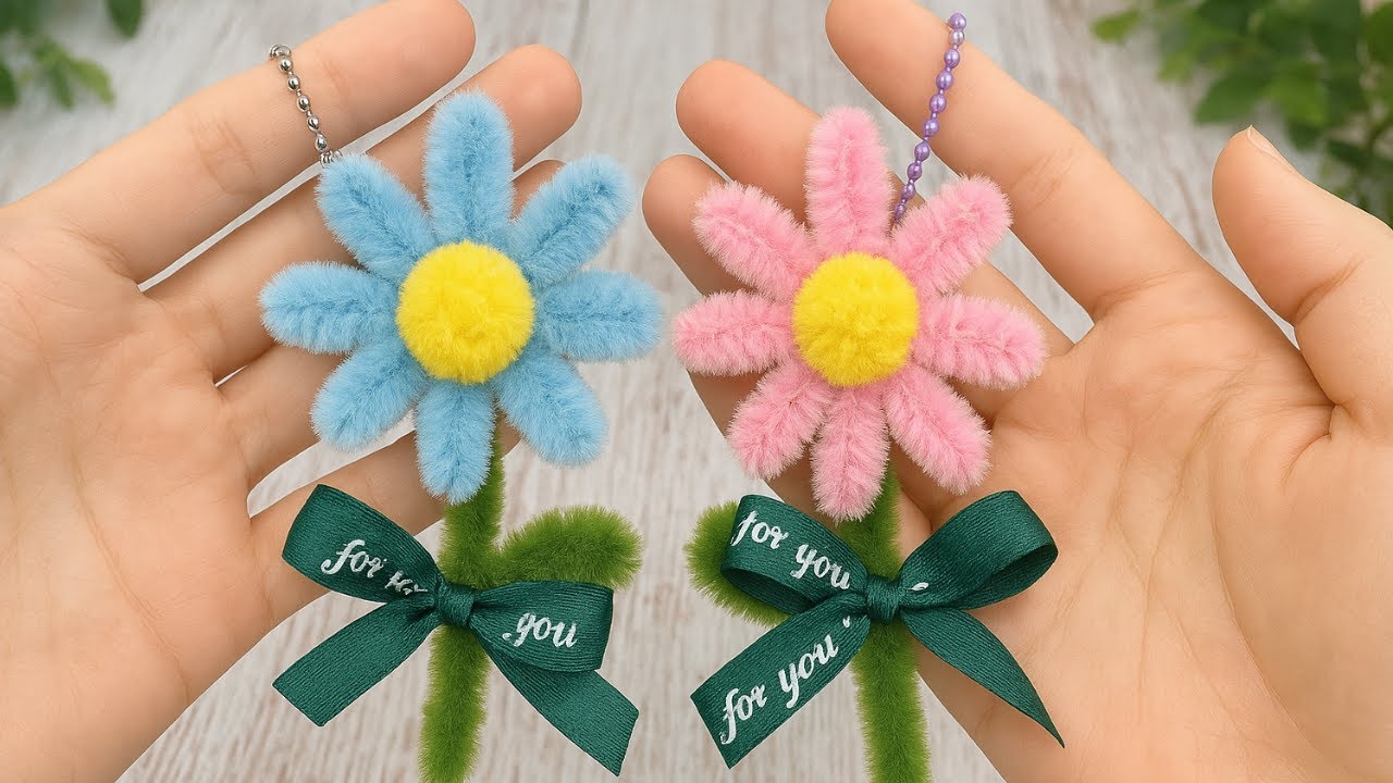 100均DIY】モールフラワーの作り方 moru flower - YouTube