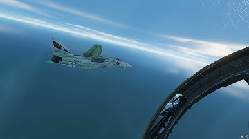 DCS F14 Tomcat Realistic Case 1 carrier recovery- CSG2- VF-154