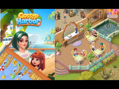 Gossip Harbor : Merge Game /🍰☕️ Day 1 Level 1-2-3 Part1 🥖🍞