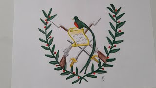 Cómo dibujar el Escudo Nacional de Guatemala