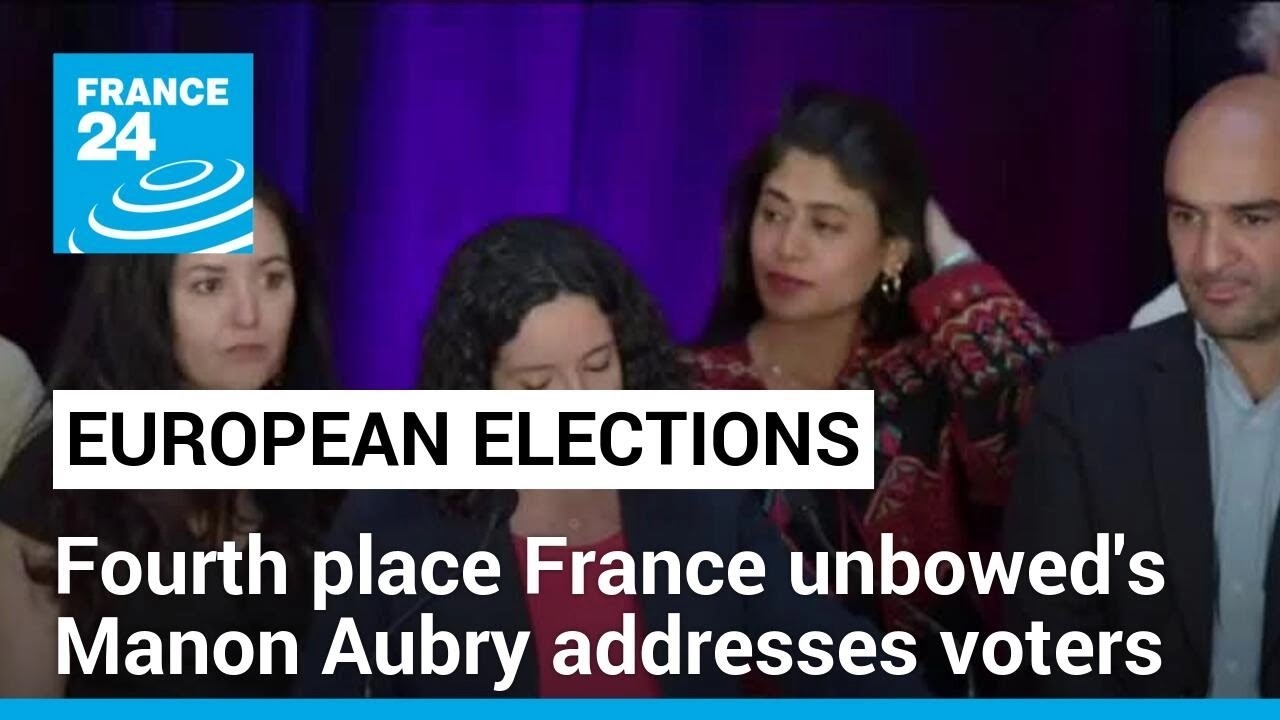 2024 European elections: France unbowed's Manon Aubry addresses voters after coming in fourth