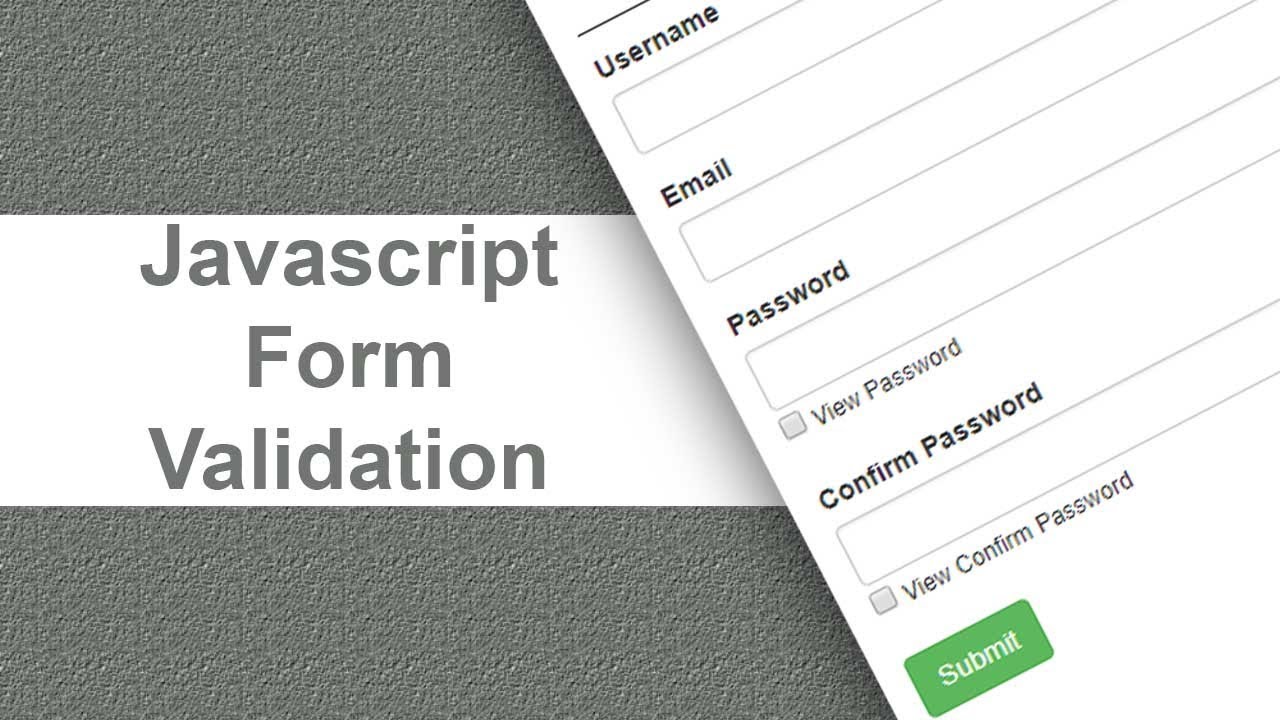 javascript form validation - YouTube