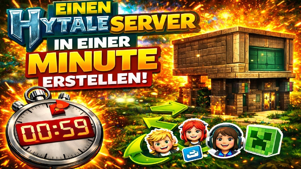 🔥 EINEN HYTALE SERVER IN NUR 1 MINUTE ERSTELLEN? – JA, DAS GEHT! 🔥