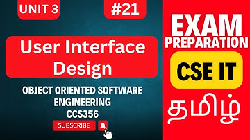 User Interface Design in Software Engineering | OOSE CCS356 | Anna University Exam Preparation