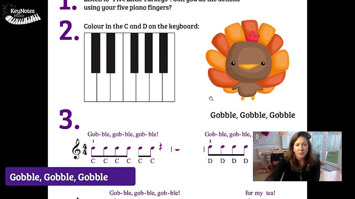 Gobble Gobble - Thanksgiving Lesson for pre-schoolers/beginner pianists