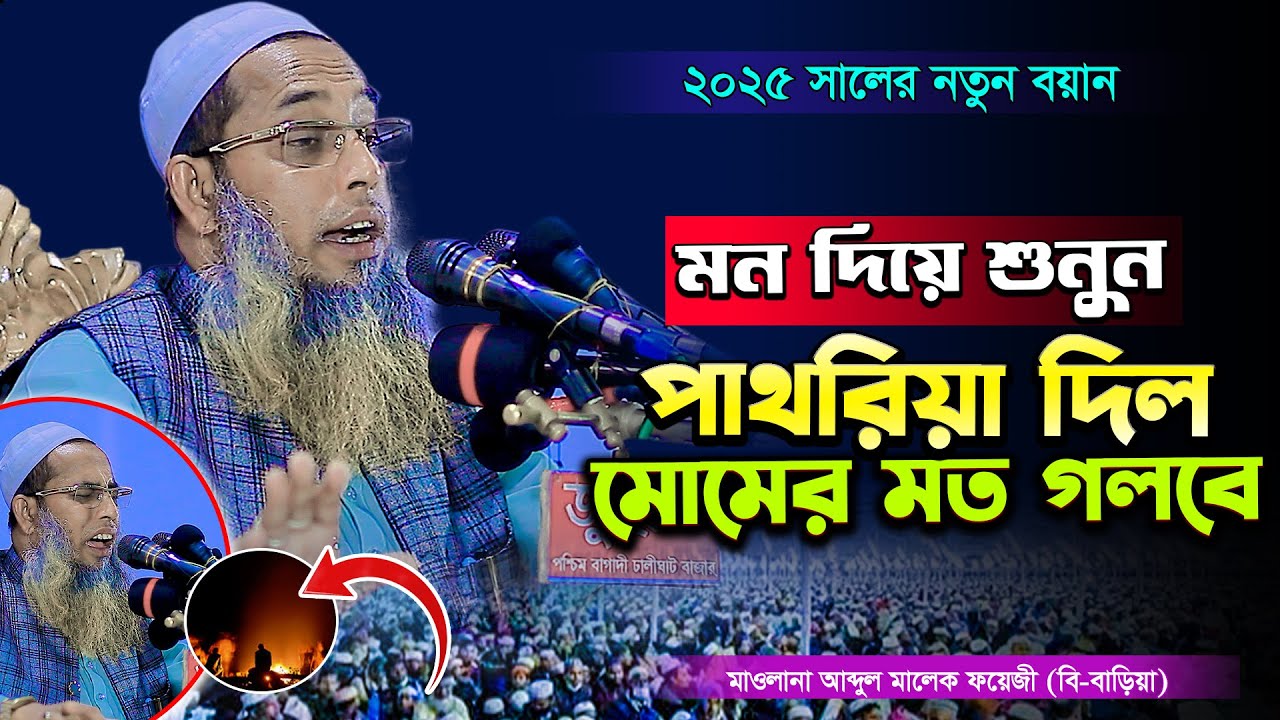 বয়ানটি শুনুন পাথরিয়া  দিলও গলে যাবে আব্দুল মালেক ফয়েজী বি বাড়িয়া New Waz 2025