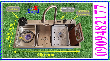 Chậu rửa chén 1 hộc vòi thác  | Chậu vòi thác inox 304 - Thiết bị vệ sinh cao cấp Senyal Việt Nam