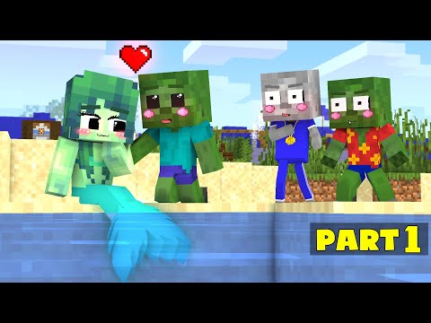 Download Monster School || Cute Baby Zombie Mermaid Love Story (EPISODE 1) - Minecraft Animation