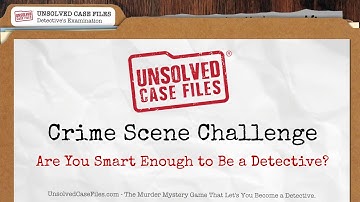 Detective Skills Test #1 - CSI Exam - See if You