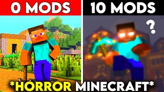 I Made *SCARY* Minecraft With These 10 Mods 😱 | Minecraft Horror Mode 👻