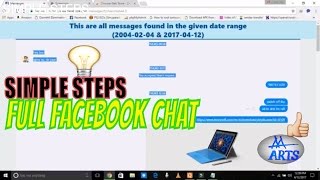 how to download full facebook chat | save conversation as pdf simple trick