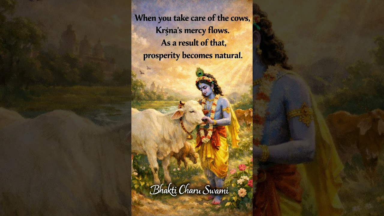 #krishna #bhakticharuswami #cow #prosperity #mercy