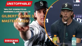 Gilbert’s Game 3 🎮 Masterclass! His Alter Ego ‘Walter’ Lead Mariners to the Brink of ALCS Glory! 🕹️
