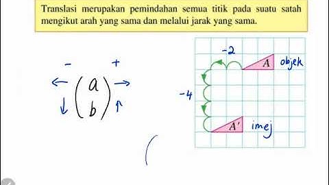 Bab 11 Matematik Tingkatan 2 (Part 1): Translasi