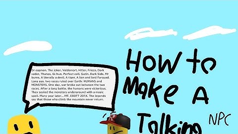 How to make talking npc [ RETROSTUDIO ] [ 100% WORKING, EASY TO MAKE ]