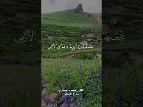 تلك الدار الاخرة نجعلها للذين لا يريدون علوا فى الارض ولا فسادا القارئ محمود الحصري