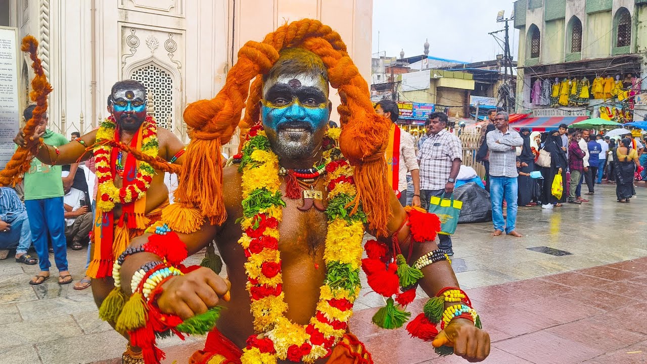 Pothuraju Rope Oldcity Amruth pothuraju Charminar pothuraju dance ||Amruth pothuraju ...