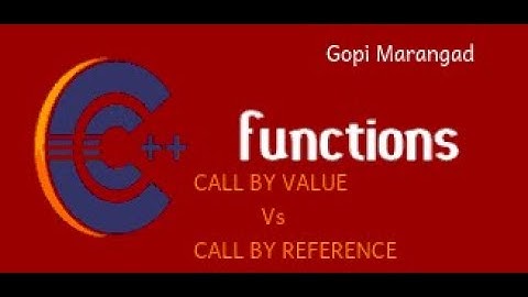 Plus Two Computer Application - Function Part 9 Call By value Vs Call By reference by Gopi Marangad