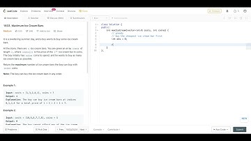 LeetCode January Daily Coding Challenge 2023 - Day 6.1833. Maximum Ice Cream Bars