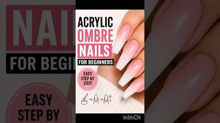 Acrylic Ombre Nails for Beginners 💅 Easy Step-by-Step Nail Tutorial.