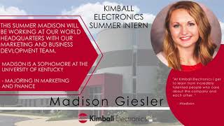 Kimball Electronics Summer 2020 Interns - World Headquarters