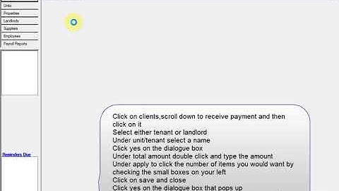 MamboSoftware Property manager Video Client Receive Payment